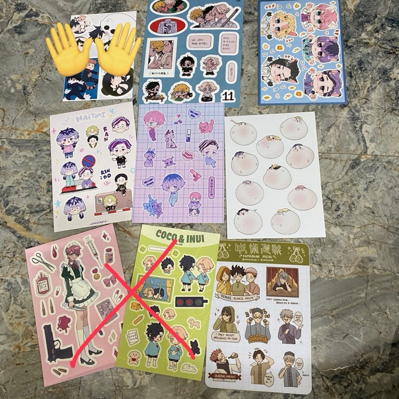 [READY STOCK] STICKER JJK JUJUTSU KAISEN MEGUMI YUUJI GOJO NOBARA PURIKURA HAIKYUU HQ KAGEYAMA HINAT