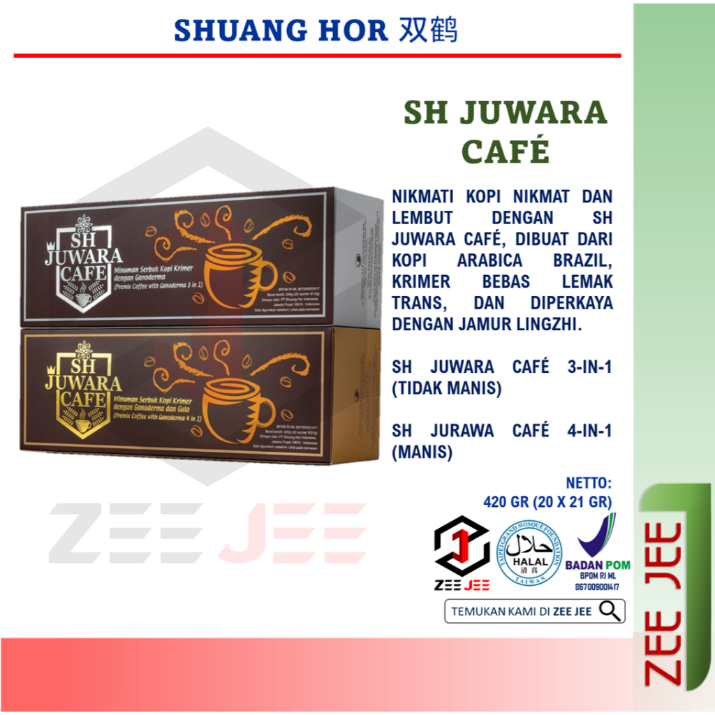 

KOPI SH JUWARA CAFE - KOPI PREMIX DENGAN GANODERMA (LINGZHI)