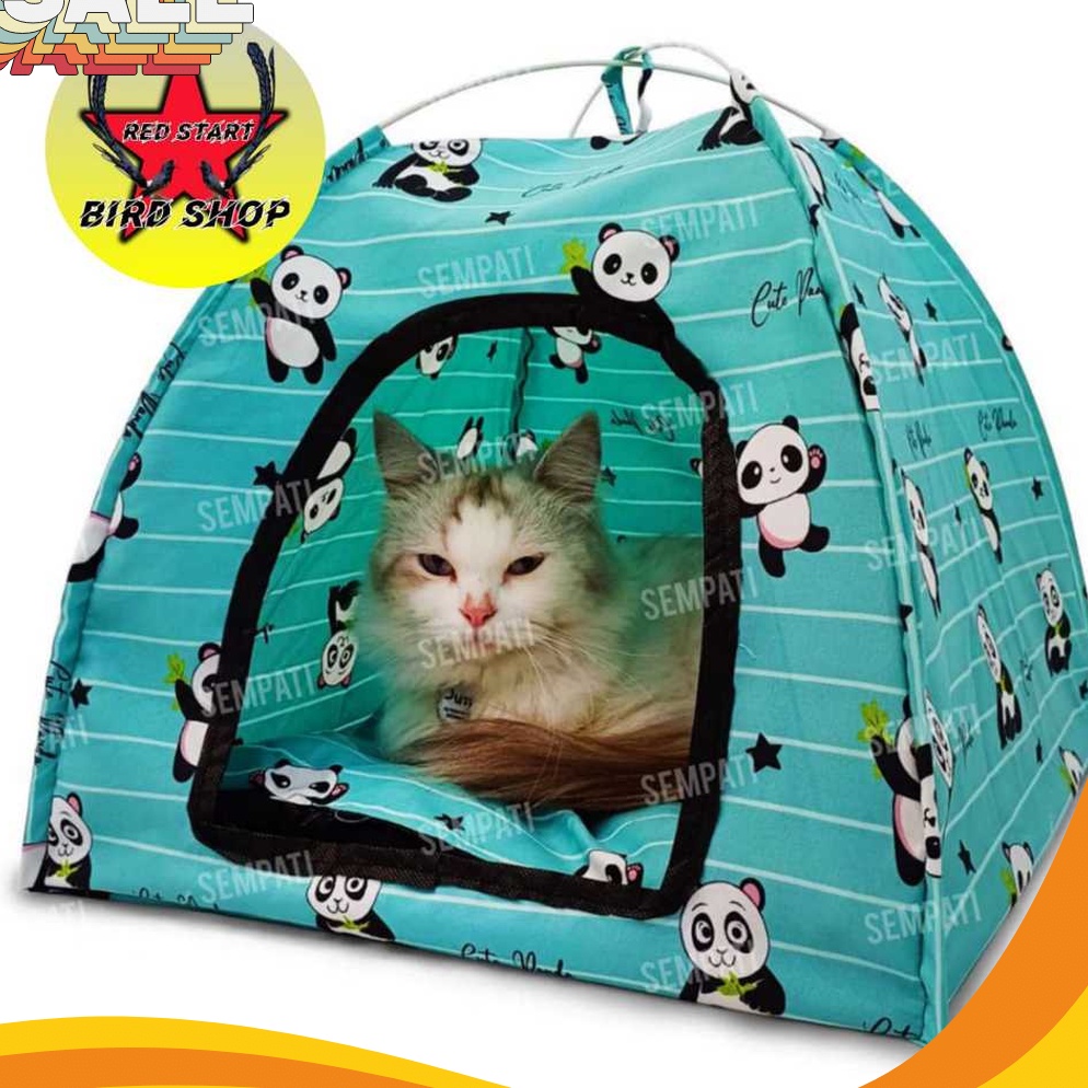 BONANZA Tenda Kucing Motif Fullset Alas Bantal Kasur Tenda Kucing Anjing Kelinci Cat Kitten Anabul T