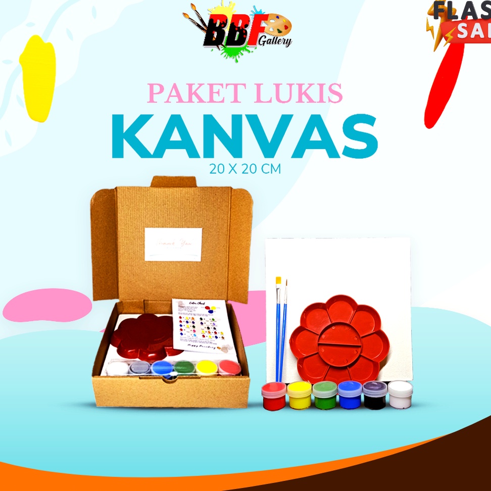 

PANAS Paket Lukis Kanvas 2X2 Lengkap Dengan Cat Akrilik Palet Kuas Canvas Painting Set Alat Melukis Stationery Kurikulum Sekolah Seni Lukis