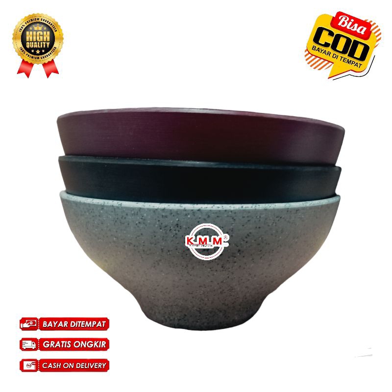Mangkok Melamin Stone 6 Inch - Mangkok Mie - Mangkok Bakso - Melamin Golden Dragon W10306A