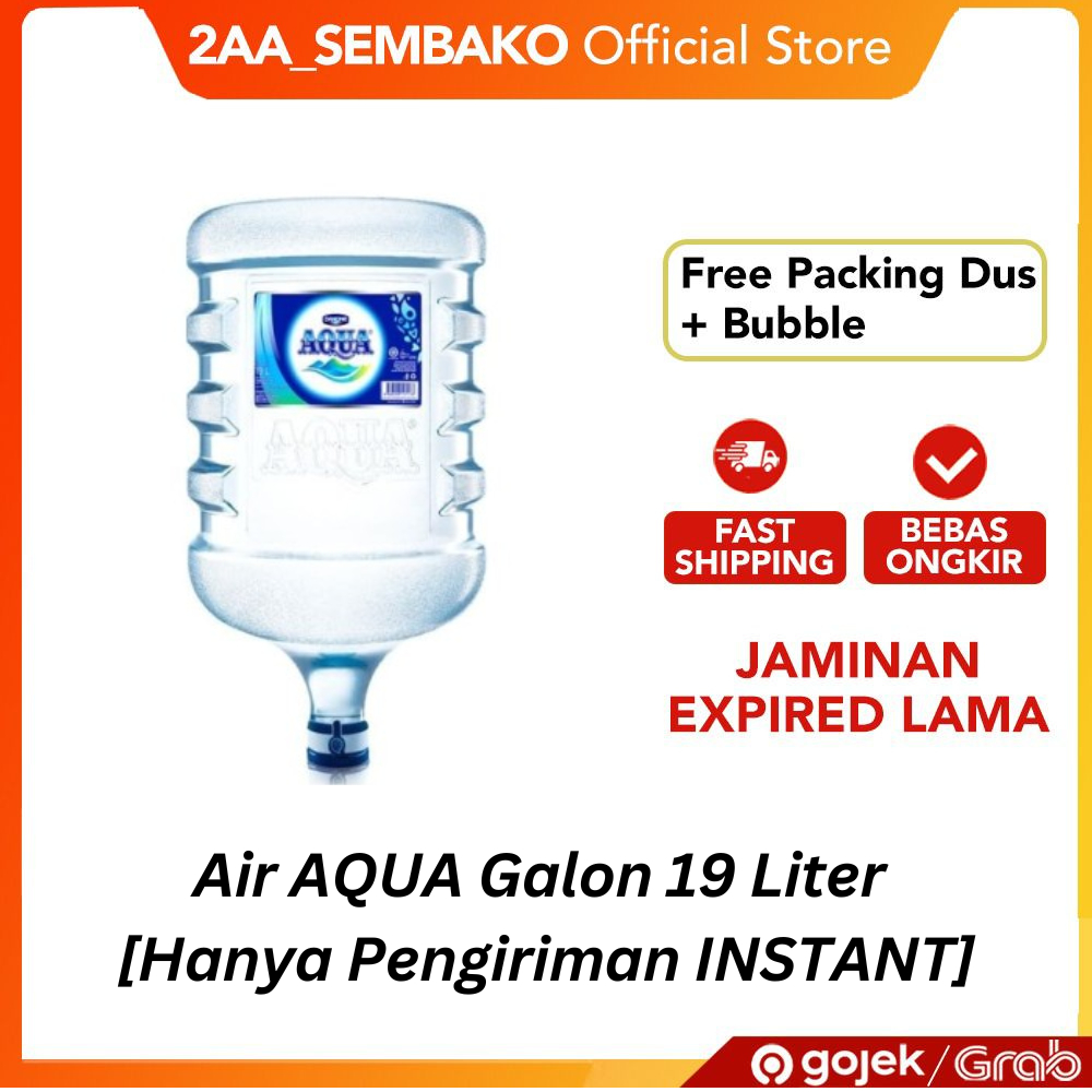 

Air Mineral AQUA Galon isi 19 Liter [Hanya Pengiriman INSTANT]