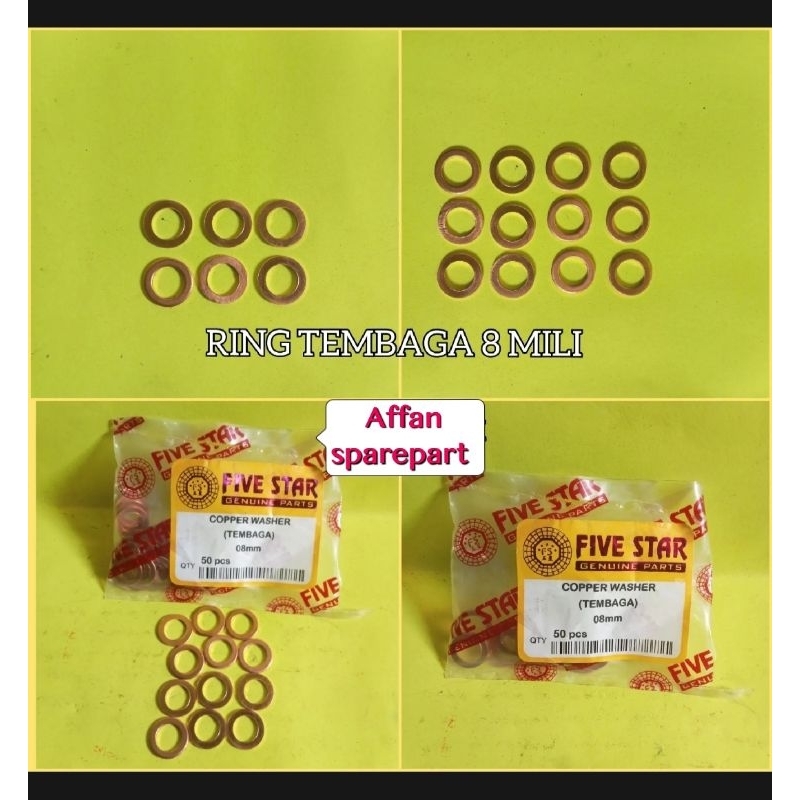 RING TEMBAGA 8 MILI / RING OLI DONGFENG 8 MILI