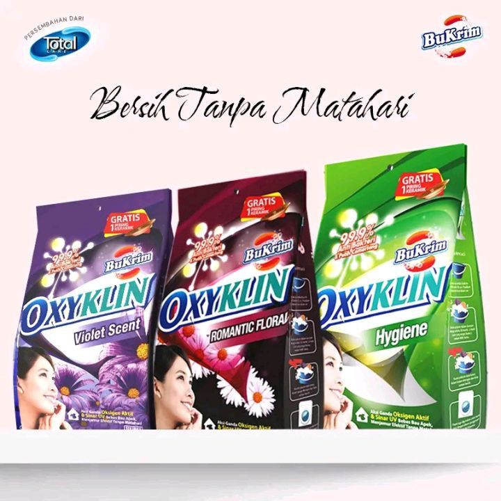 Bu Krim Bukrim Deterjen / Detergent Oxy Klin Oxyklin Bubuk Powder Romantic Floral / Violet Scent 800