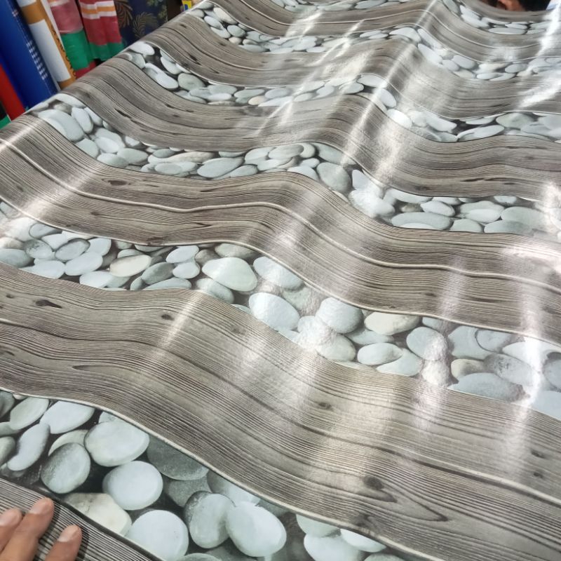 tikar lantai import/karpet lantai motif kayu vinyl lebar 1.2m