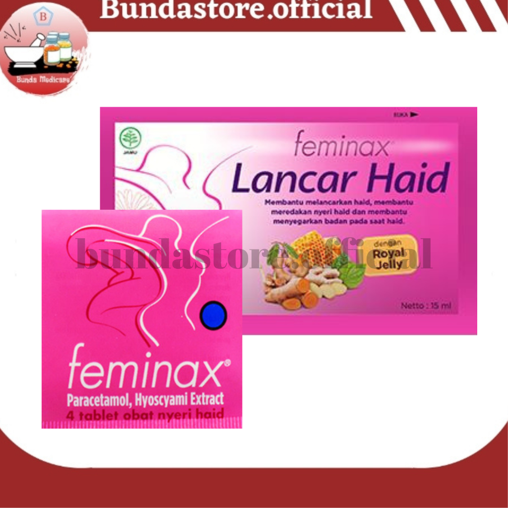 Feminax - TABLET & CAIR (Feminax Tablet / Feminax Lancar Haid Sachet) - Meredakan Nyeri Haid, Nyeri 