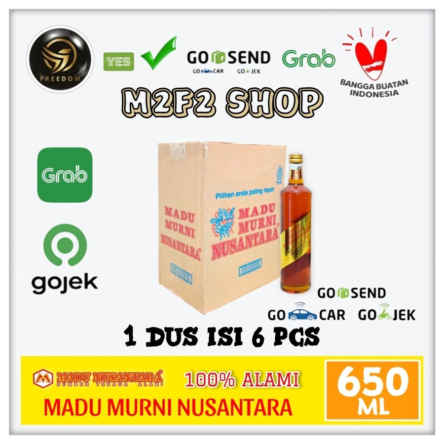 

Madu Murni Nusantara Asli Dan Alami Rasa Original Botol Kaca | Beling - 650 ml Kemasan Karton (Khusus Bluebird/Gosend/Grab)