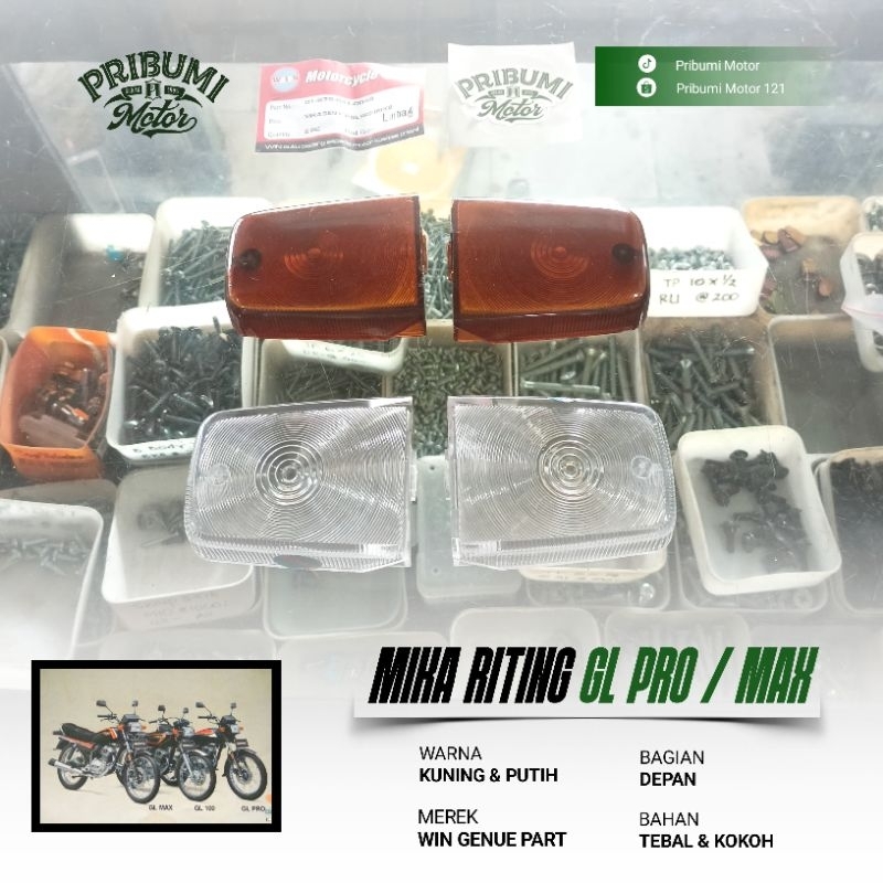 Mika Lampu Sein Riting Depan GL PRO GL MAX - KUNING & PUTIH - WIN ORI
