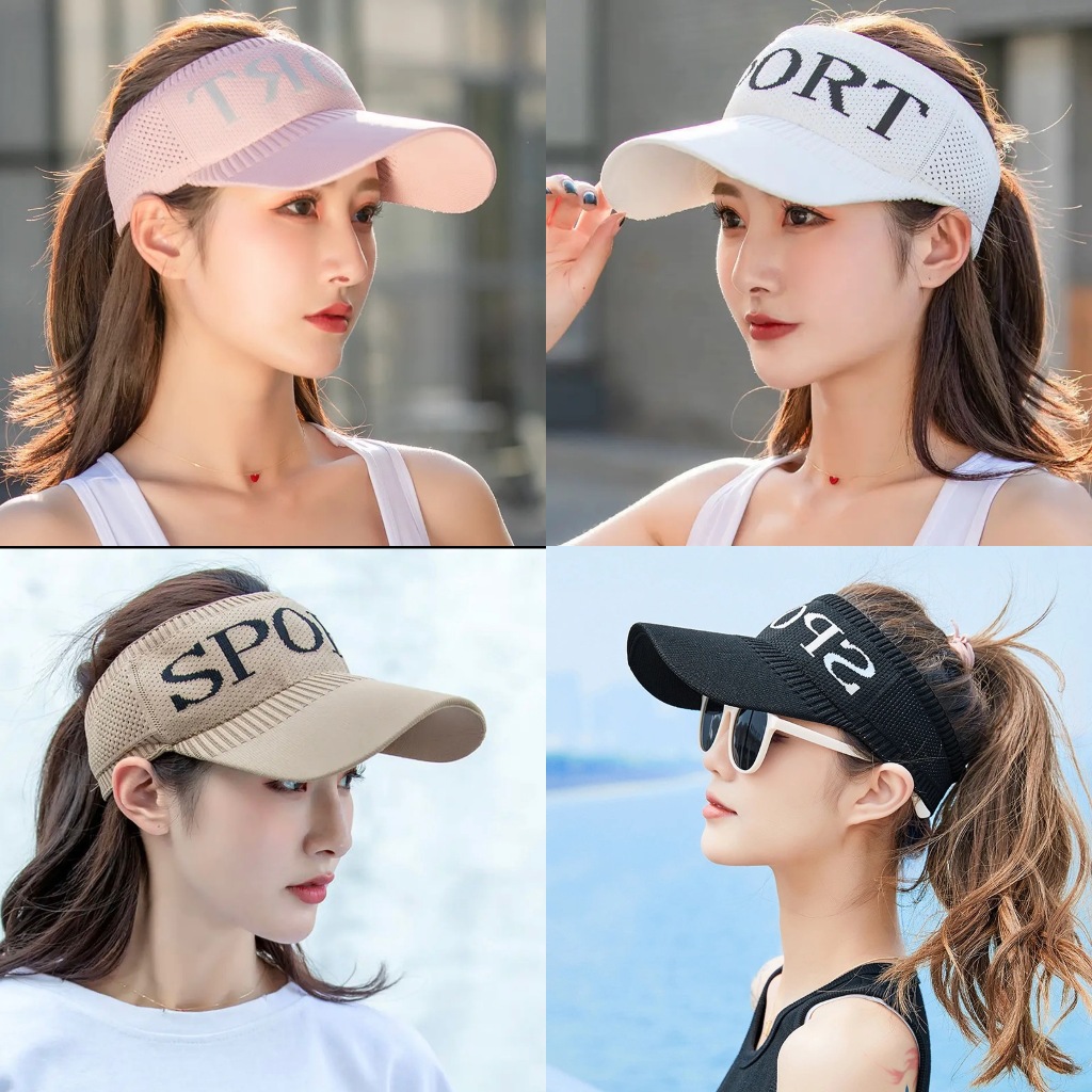 Topi Olaraga Senam Wanita - Topi Zumba Topi Golf Topi Pantai Sport Lari Tenis Hijab Sepeda Visor