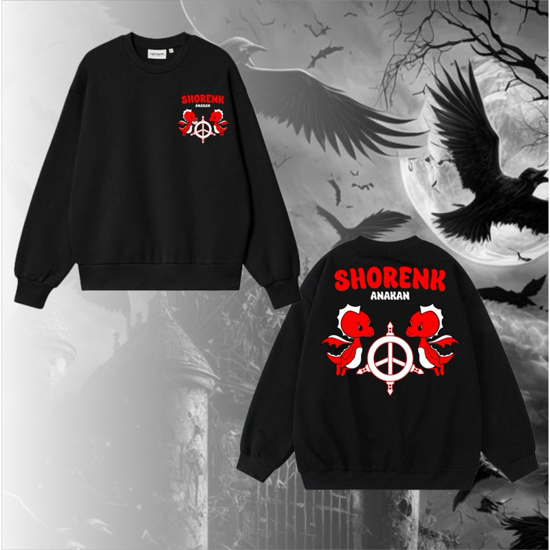 Sweater Crewneck Psht Terate Motif Shorenk Anakan Desain Terbaru Sablon Print Dtf Anti Luntur