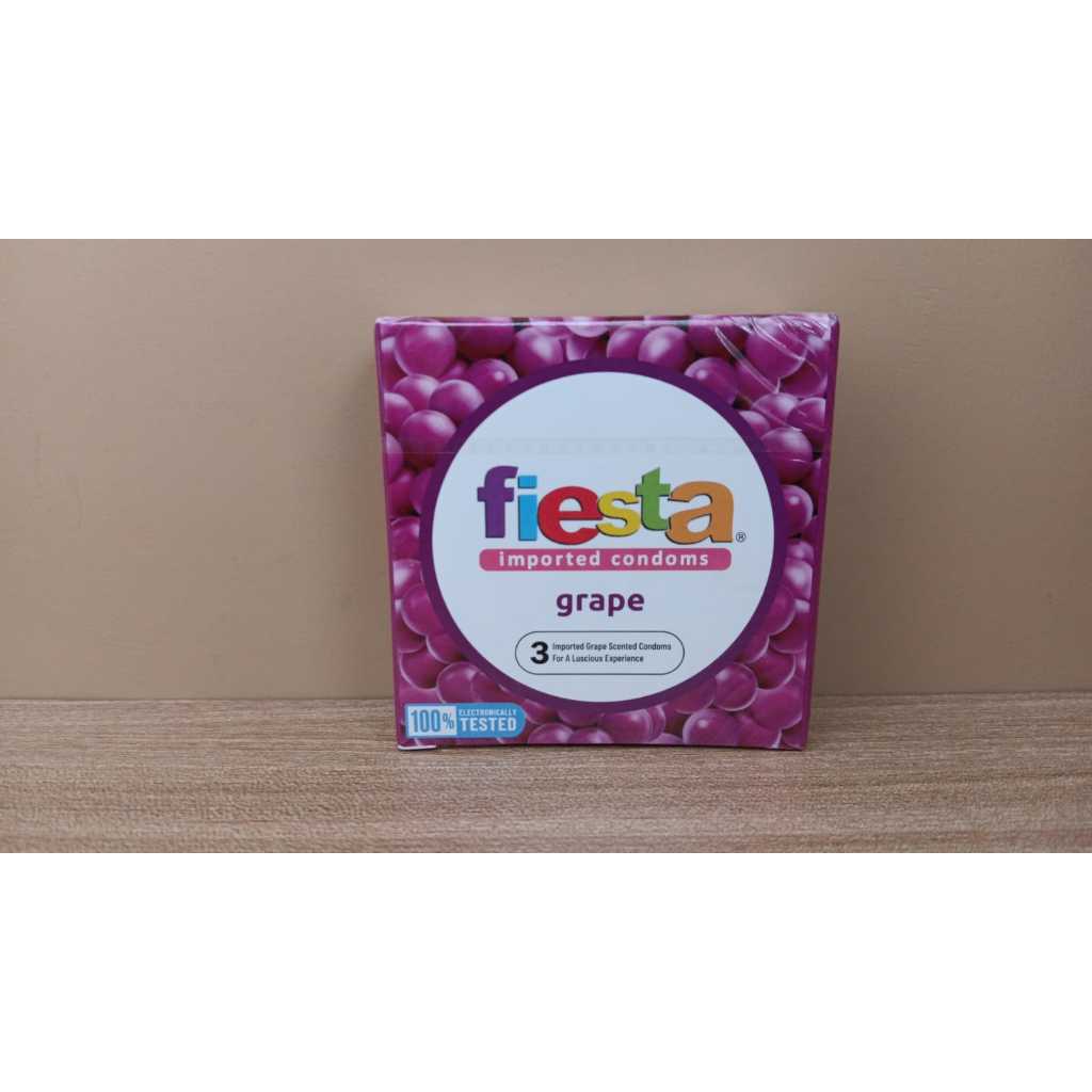 FIESTA IMPORTED CONDOMS GRAPE ISI 3 PCS