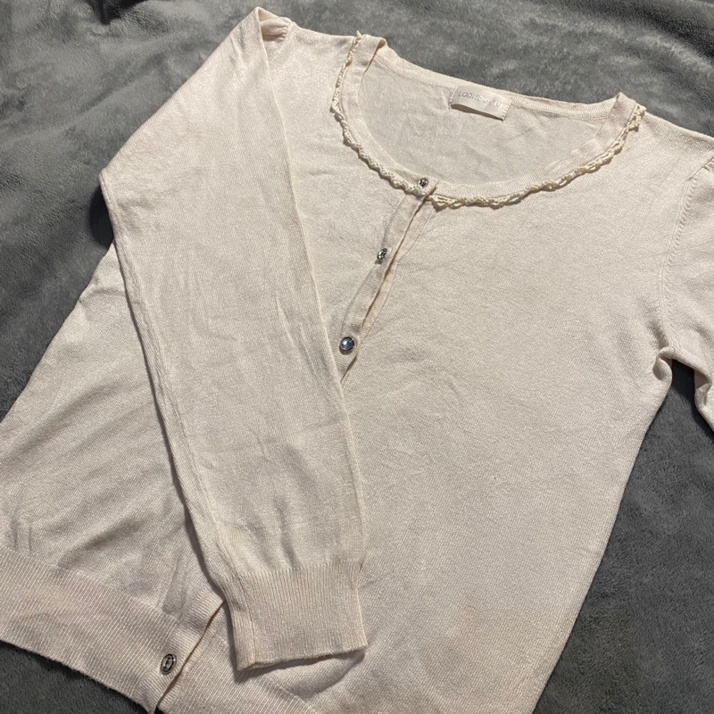 Soft Pink Knit Cardigan Renda