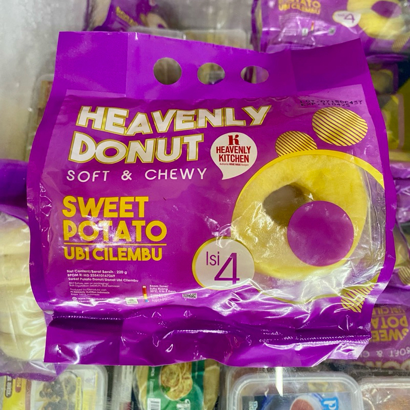 

Heavenly Donut Soft & Chewy Ubi Cilembu 220gr Isi 4