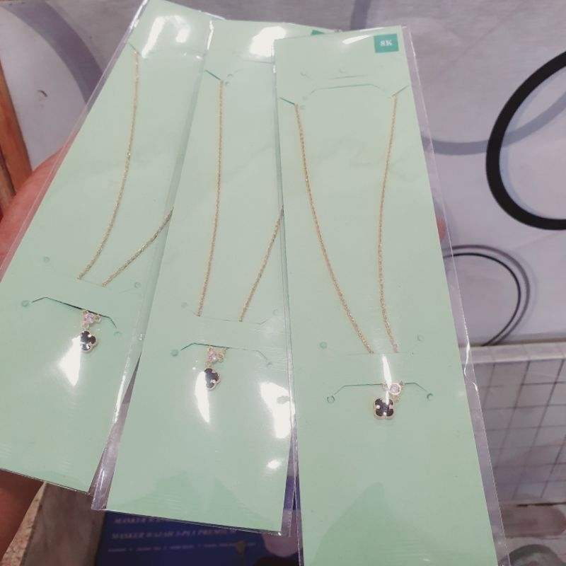 kalung vancleef model simpel emas asli kadar 375