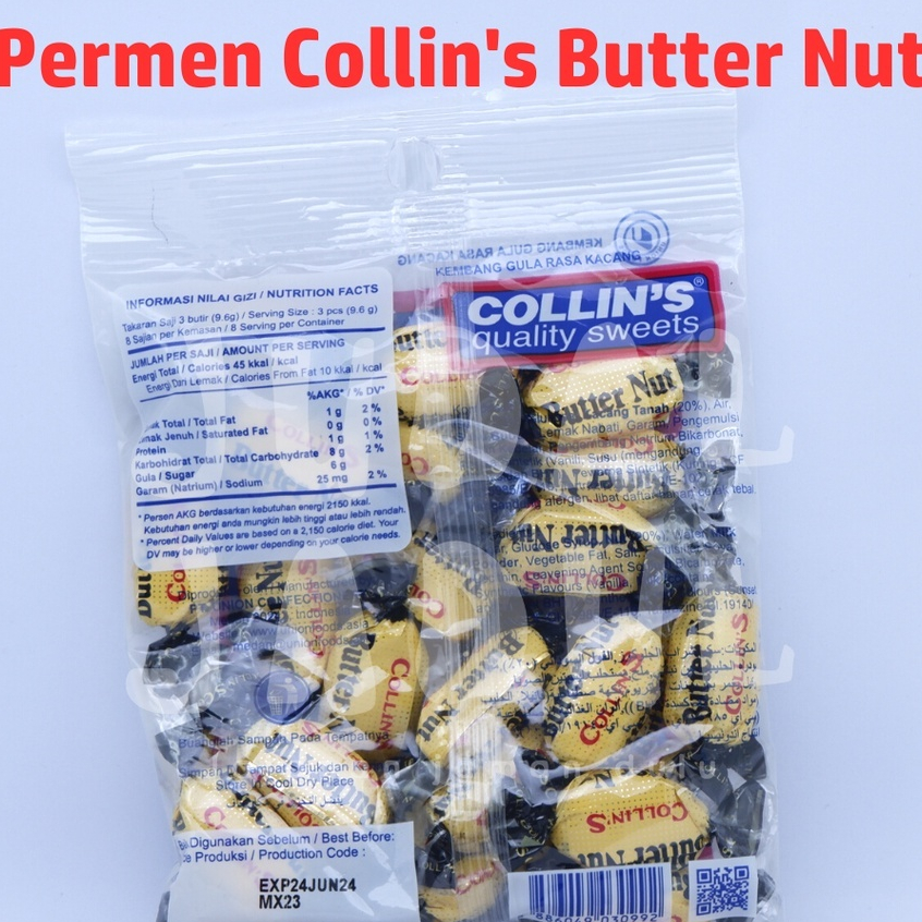 

Permen Butter Nut Collins Kacang Besar 1 Pack Isi 50 Pcs