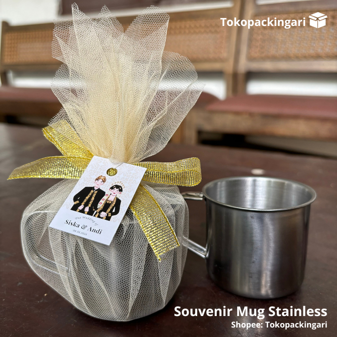 Souvenir Mug Stainless | Souvenir Gelas Alumunium | Souvenir Gelas Murah | Souvenir Pernikahan Gelas