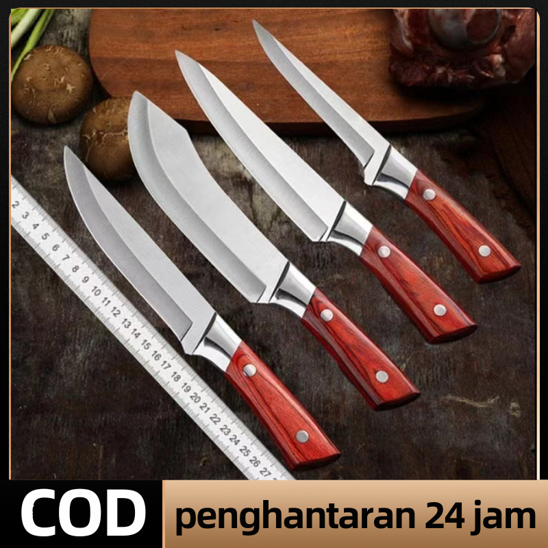 Pisau Koki Super Tajam Golok Daging Chef Knife Kapak Potong Tulang Professional Golok Ketebalan