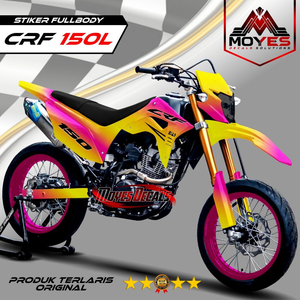 Decal Motor CRF 150L - Stiker Motor CRF 150L Fullbody Premium - Variasi Motor Honda CRF 150L BUNGLON