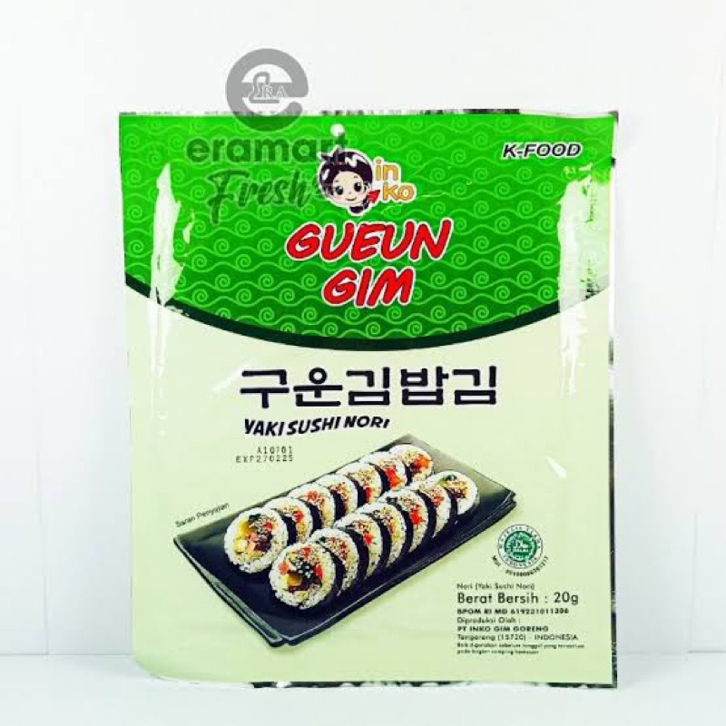 

INKO Gueun Gim Yaki Sushi Nori Isi 10 Lembar