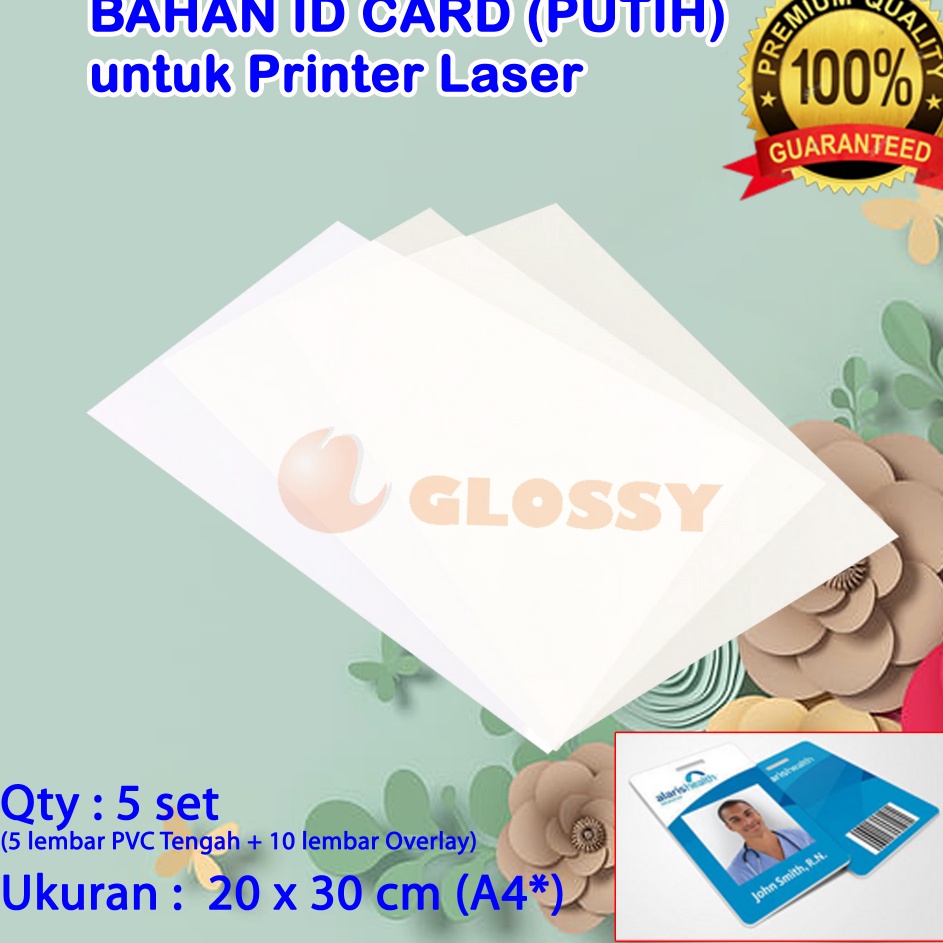

Grosir BGKMK PVC BAHAN ID CARD UNTUK PRINTER LASER ISI 5 SET T8 Best Terlaris