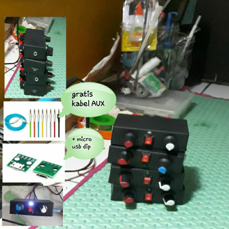 ampli mini 5 volt power amplifier rakitan dual stereo