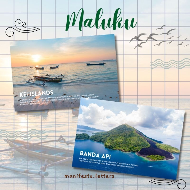 

Postcard Maluku | Kartupos Kepulauan Kei | Archipelago | Beach | Banda