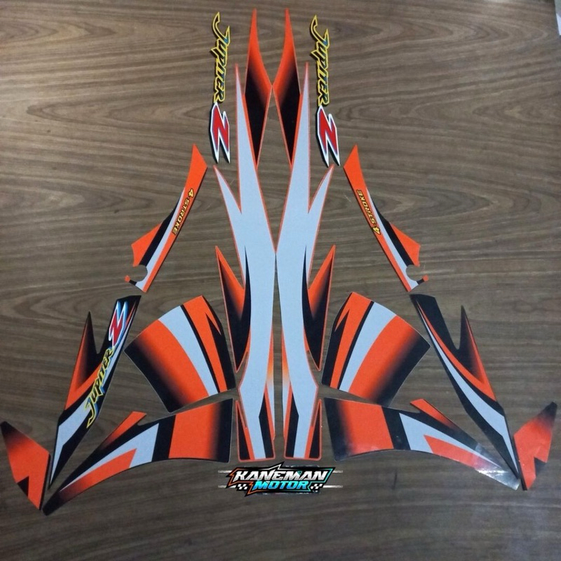 Striping Sticker Stiker Lis List Polet Body Motor Yamaha Jupiter Z jupiter z lama 2003 2004 Orange o