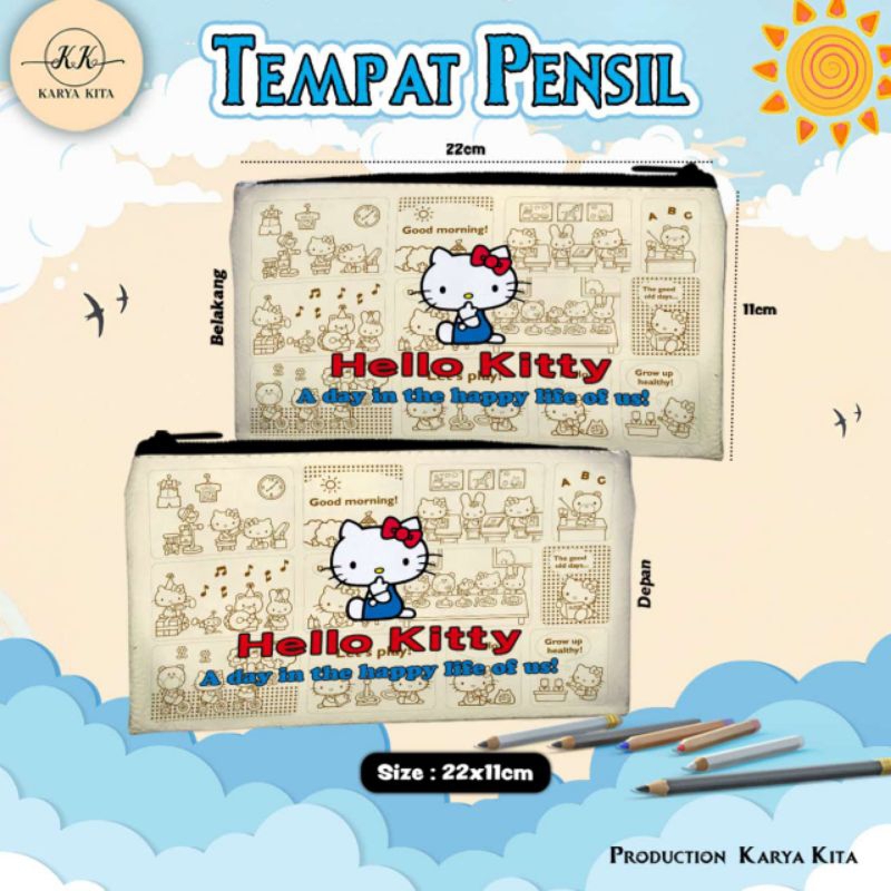 

PENCIL CASE KARAKTER HELLO KITTY KODE 01