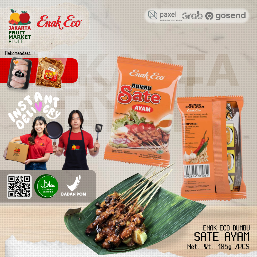 

ENAK ECO SATE AYAM bumbu kacang masakan instant