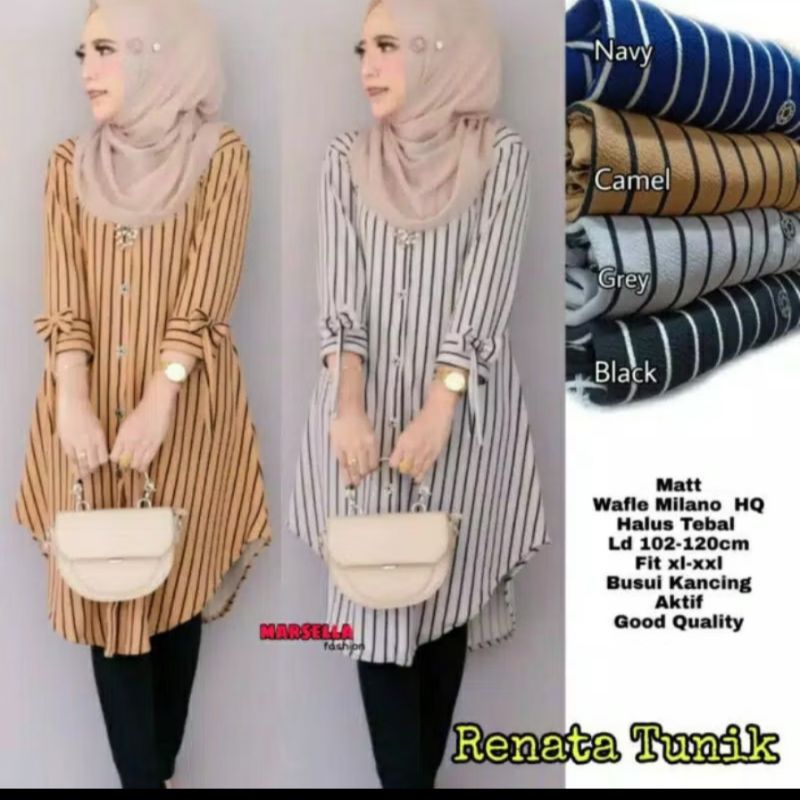 TUNIK NABILA MOTIF SALUR/ATASAN TUNIK SALUR