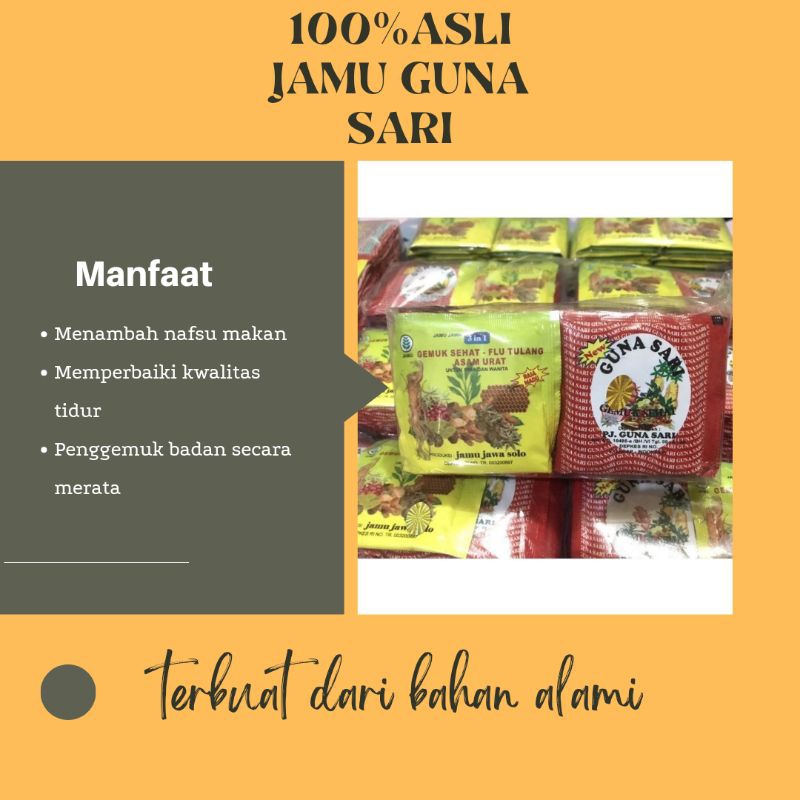 

minuman guna sari bonus flu tulang sehat isi 30sachet