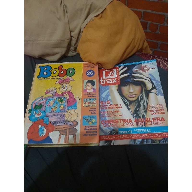 Dijual Paket Majalah & 1 Bundal, 1 Majalah BOBO Tahun 1995 - 1996 Bundel, dan 3 MTV Majalah Trax Tah