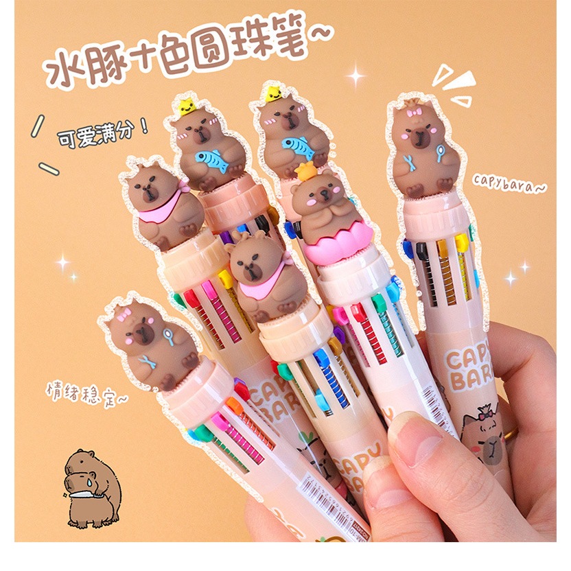 

Pena Capybara Warna Warni Pulpen Capybara Warna Warni Capybara Colour Pen MOMO065