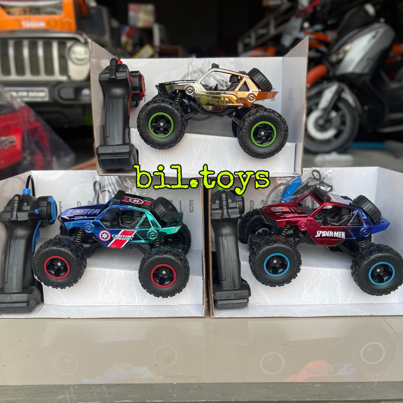 GROSIR MAINAN ANAK MOBIL REMOTE CONTROL RC AVENGERS ROCK CRAWLER SUPER HIGH SPEED CLIMBING RC OFF
