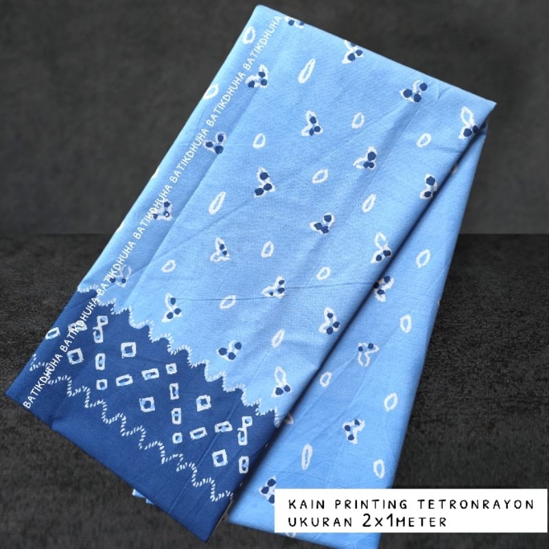 Kain Batik Jumputan Batik Warna Ice Blue