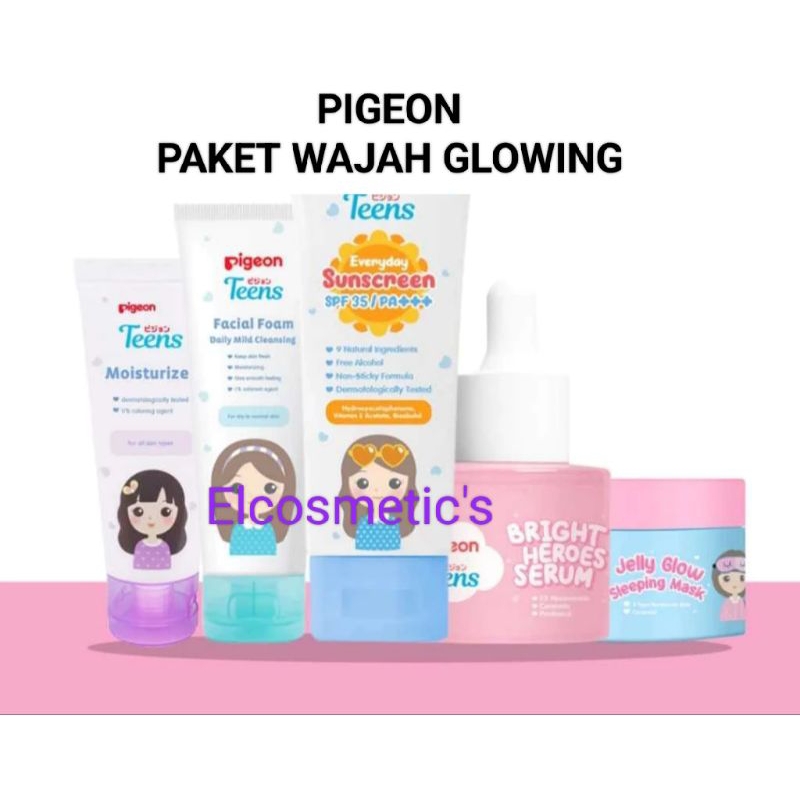 [PAKET] Pigeon Teens paket skincare kulit kusam || paket Glowing pigeon teens || skincare remaja kom