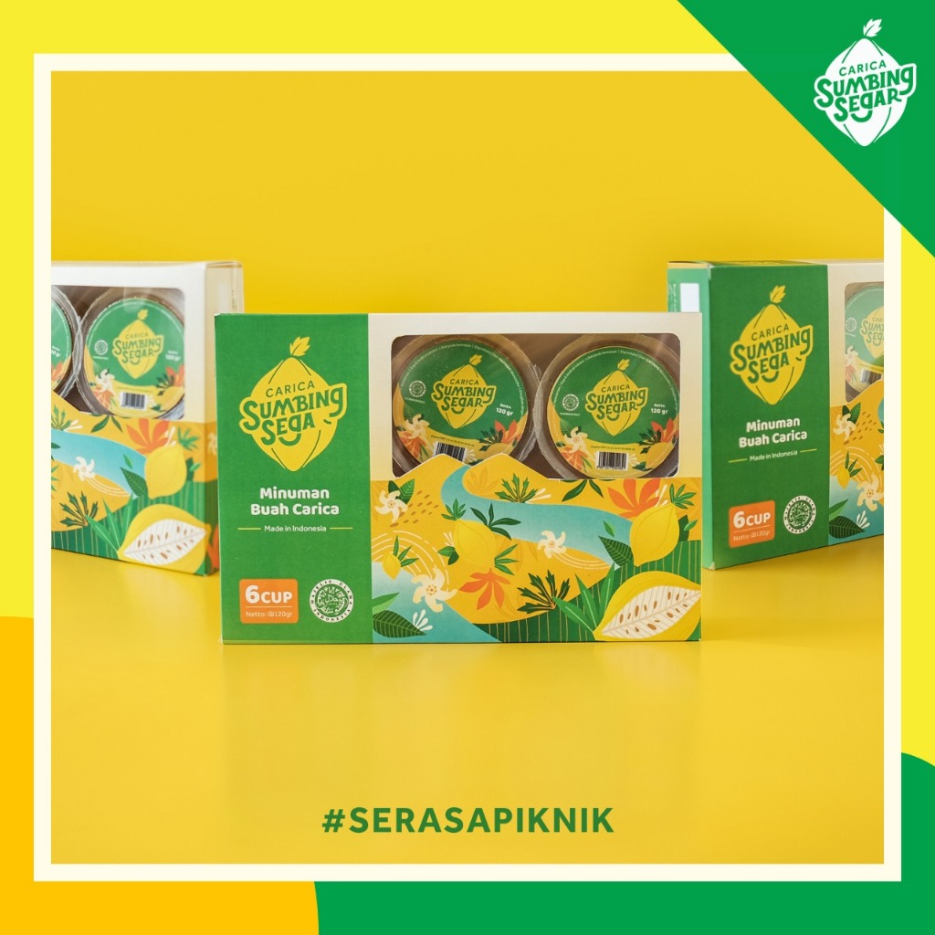 

Manisan Buah Carica Sumbing Segar khas Wonosobo Box Isi 6 Cup 120g