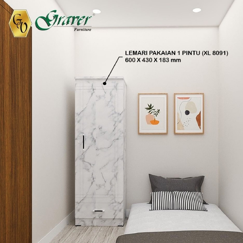 Lemari Baju 1 Pintu (EXTRA LARGE)