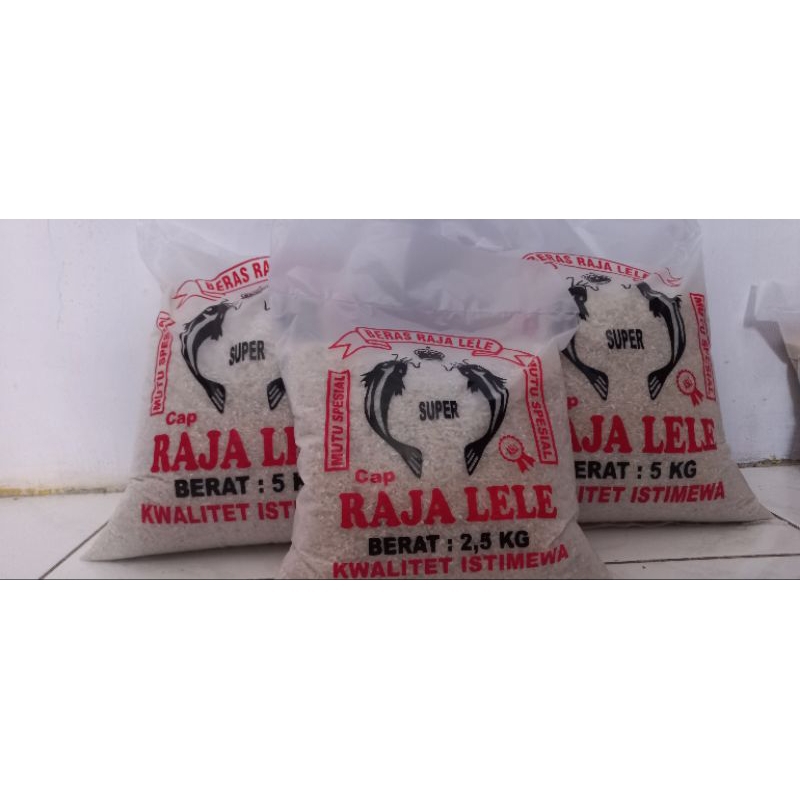 

Beras medium cap Raja lele kemasan 5Kg dan 2,5Kg.