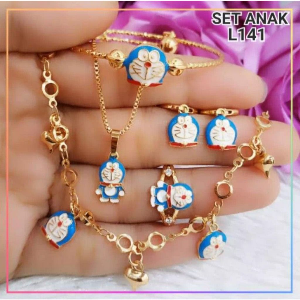 PERHIASAN ANAK 1 SET MODEL CANTIK ANTI LUNTUR