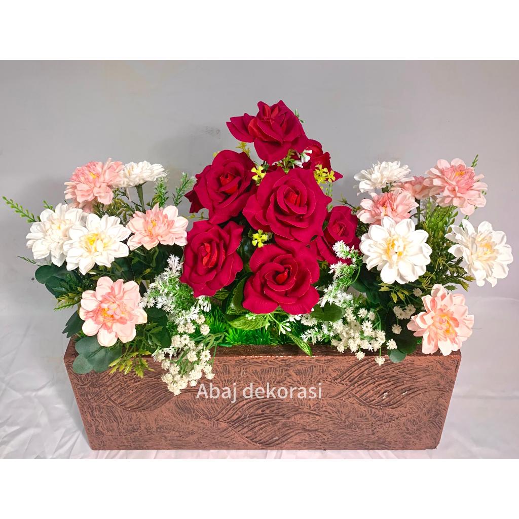 Partisi penyekat ruangan minimalis modern portable bunga artificial dekorasi rumah hiasan dinding