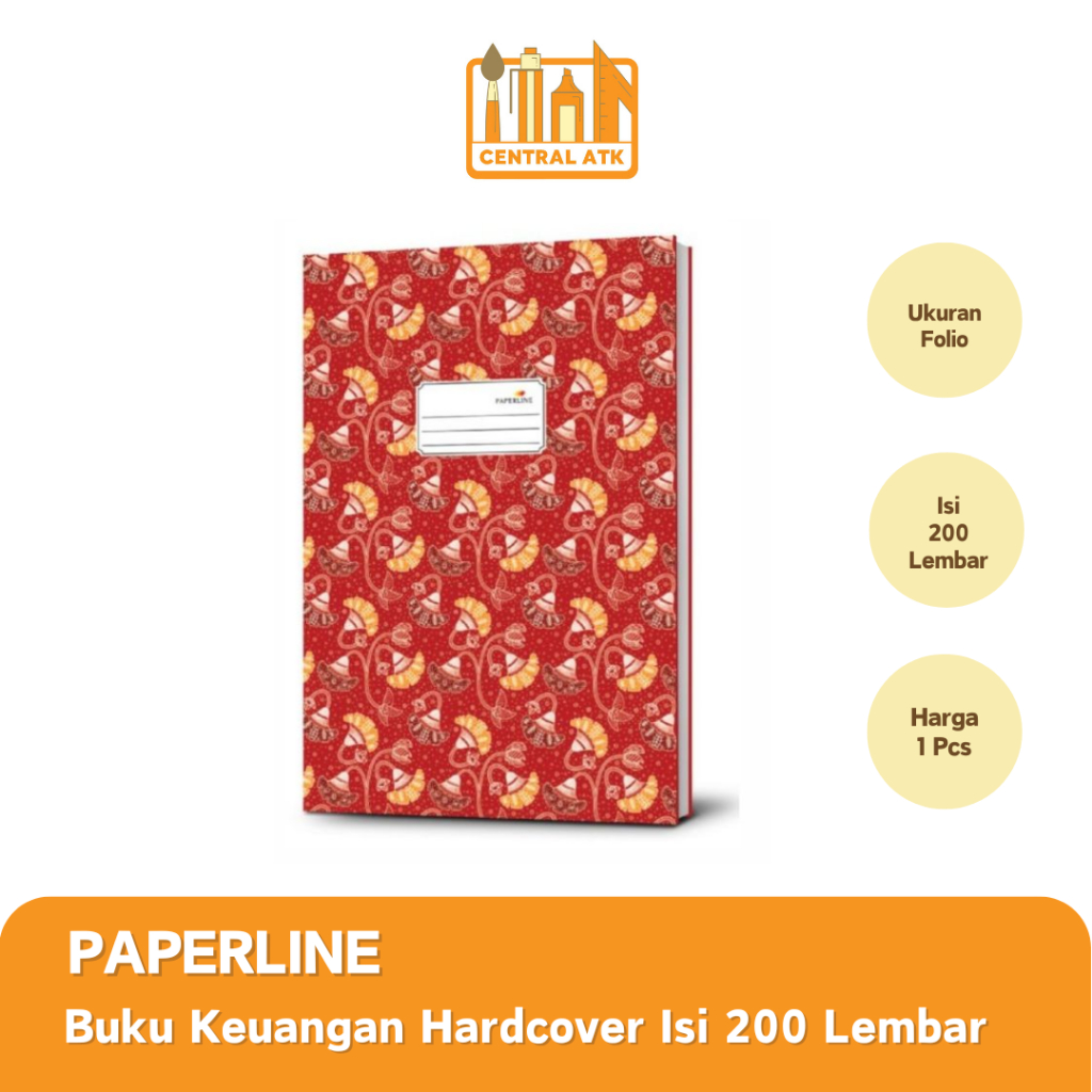 

BUKU TULIS KEUANGAN / HARDCOVER UKURAN FOLIO ISI 200 LEMBAR PAPERLINE