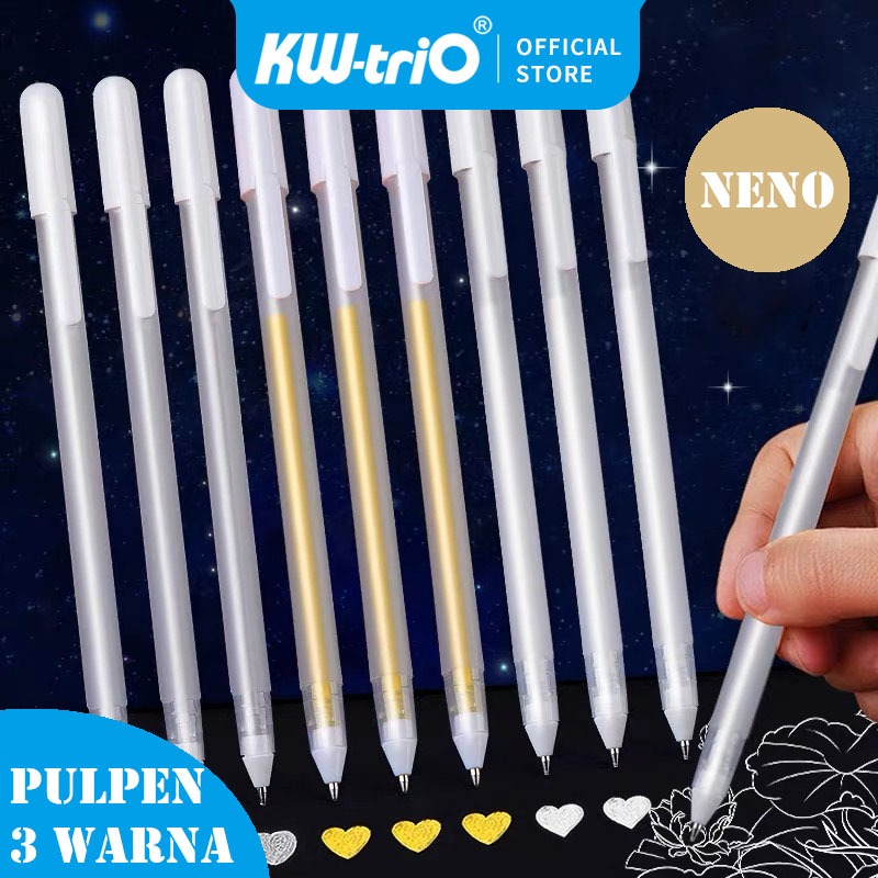

Pena Gel Neon Spidol Ujung Halus Emas/Perak/Putih
