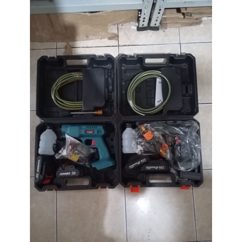 Fujiyama Jet cleaner cordless Mesin cuci mobil dan motor dapat 2 baterai