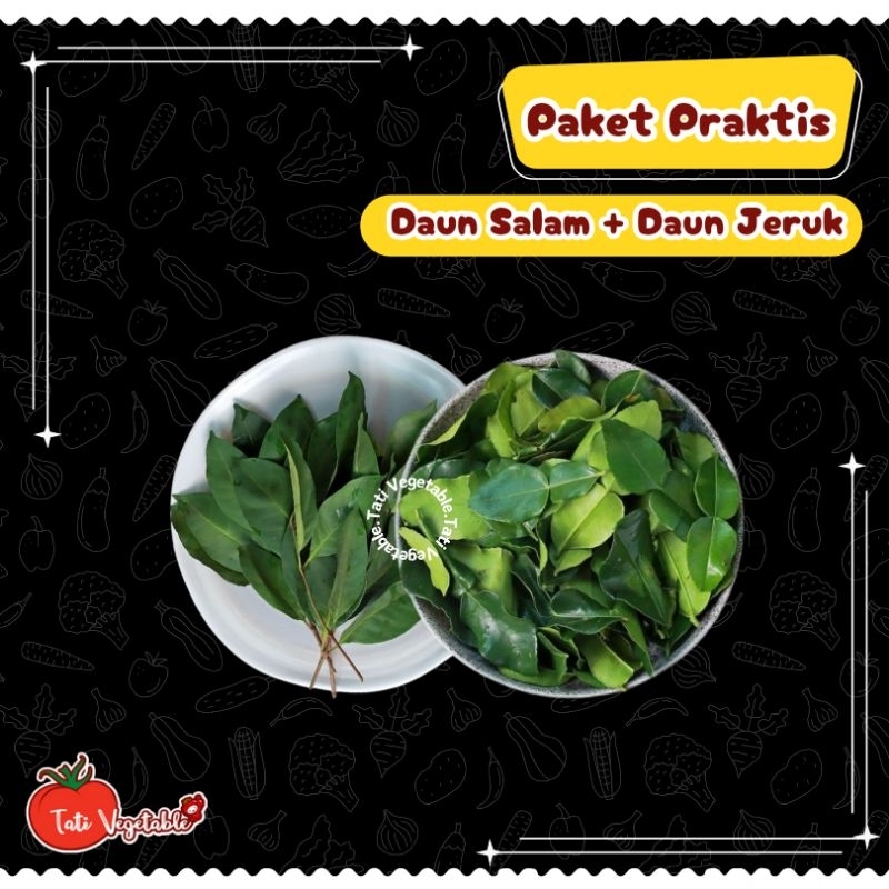 

Paket Praktis ( Daun Salam + Daun jeruk ) || Tati Vegetable || Groceries || Sayuran Segar || Grosir