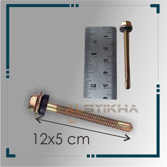 Baut Drilling 12x50 sds 12x50 Sekrup Roofing 12x5 cm