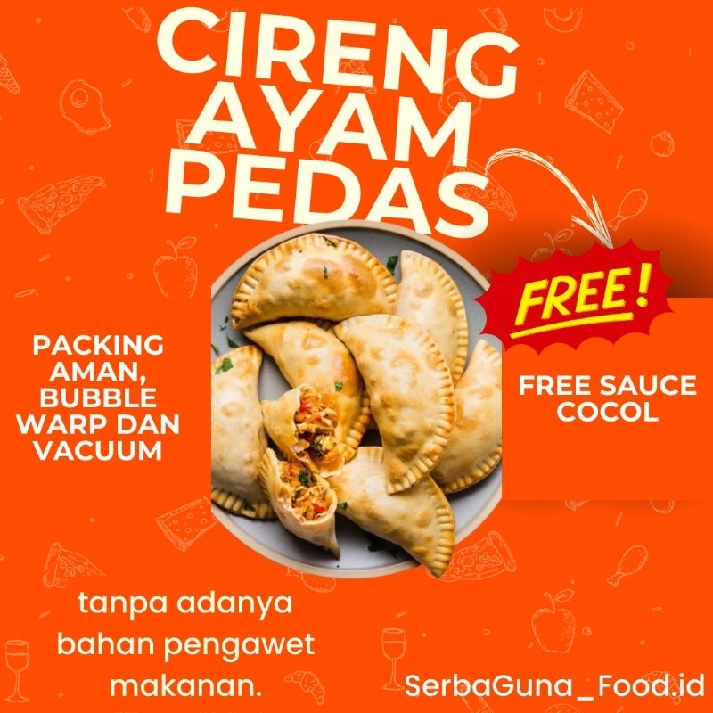 

Cireng Isi Ayam Pedas ,Keju lumer | Tanpa Bahan Pengawet | Lezat,Gurih, Isi 8pcs | By. serbaguna.food.id
