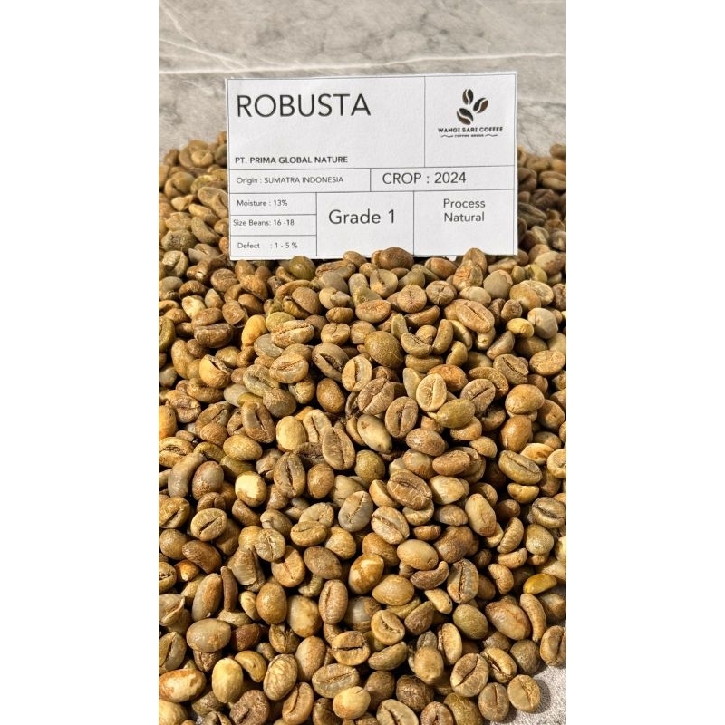 

green Beans Robusta Lampung Gread 1 biji kopi coffeebean