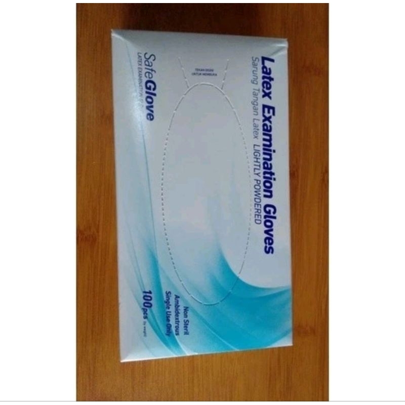 sarung tangan safeglove latex karet medis handscoon ecer satuan