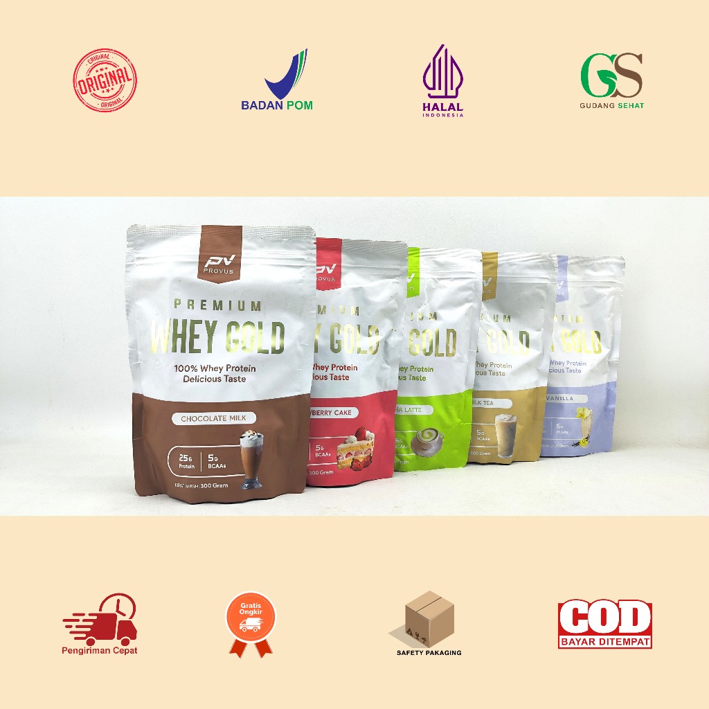 Manado Provus Premium Whey Gold 300 Gram Whey Protein Concentrate